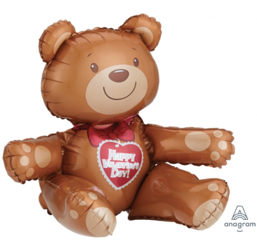 XL Folienballon AirLoonz - Sitzender Bär - 50cm